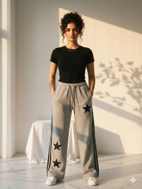 بنطلون "Starry" واسع 1